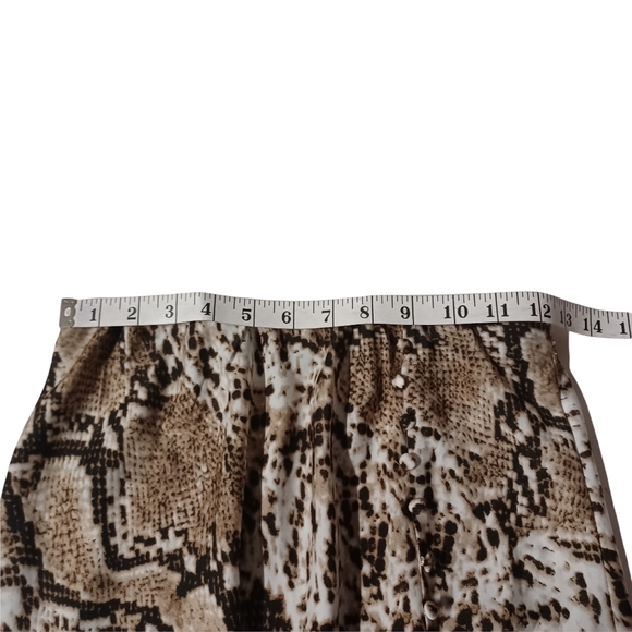 CODE X MODE Snakeskin Print Asymmetrical Ruffle Hem Midi Skirt XSmall - Picture 8 of 11